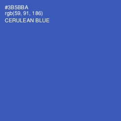 #3B5BBA - Cerulean Blue Color Image